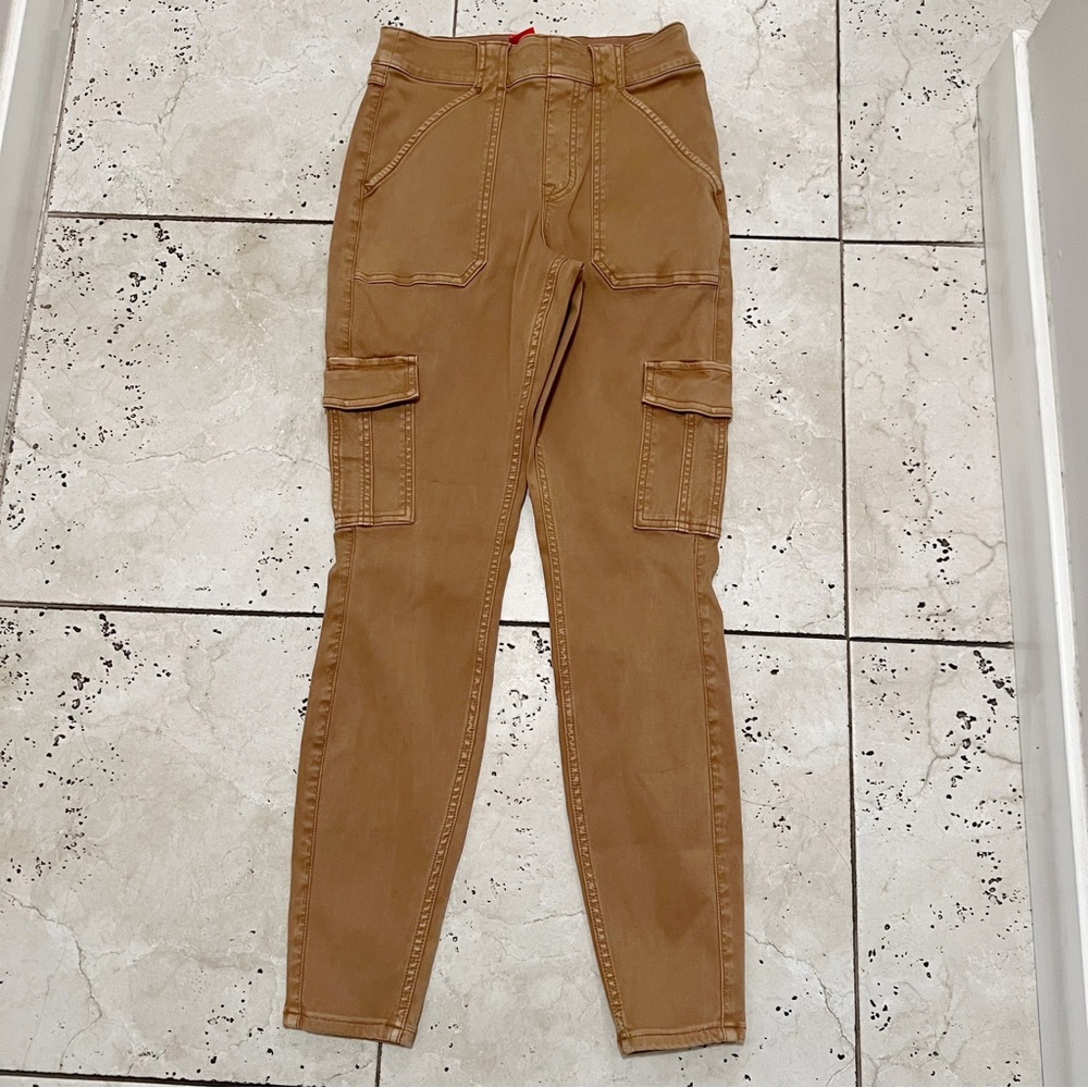 SPANX Tan Cargo Skinny Pants